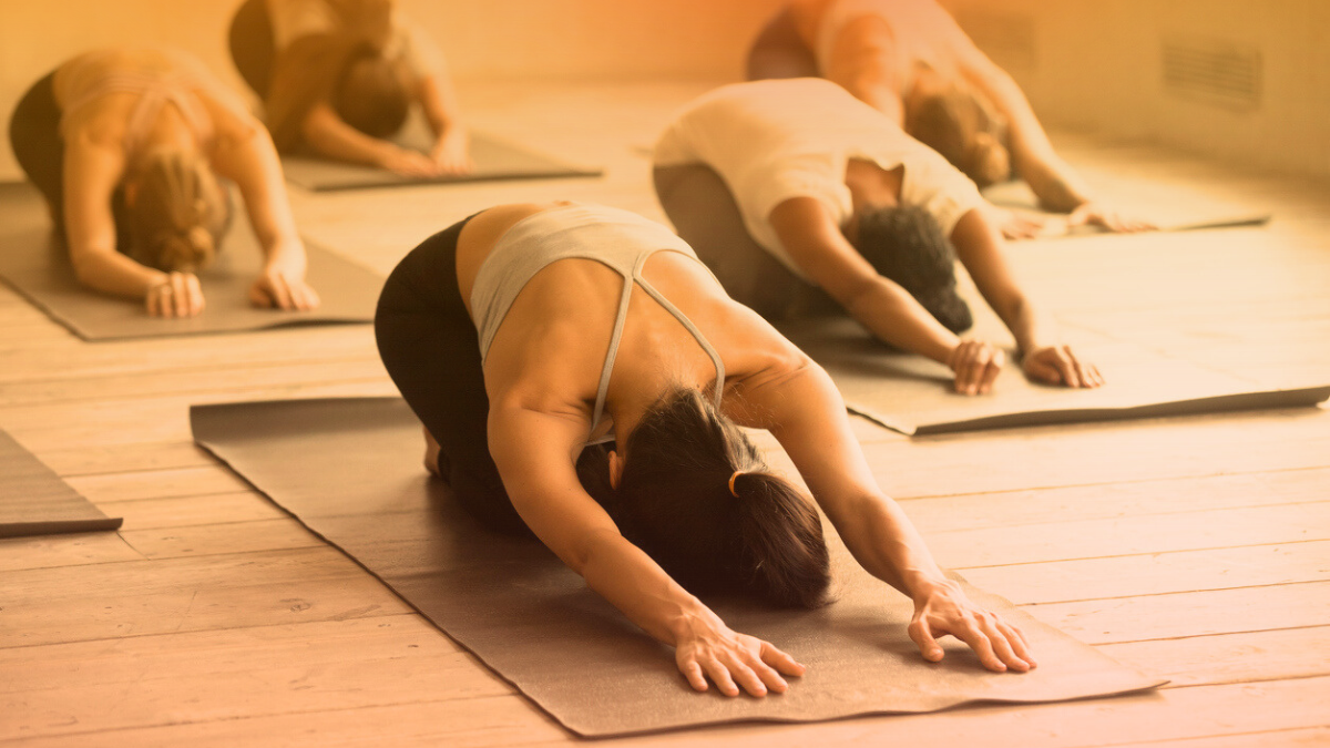 Foto da prática de yoga